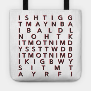 Are You Ready For It IYKYK (grey & red) Tote