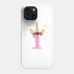 First birthday One Unicorn birthday Phone Case