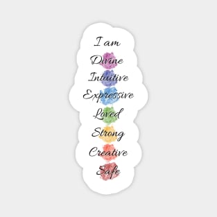 Color Chakra Energy Affirmation Magnet