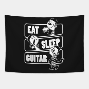 Eat Sleep Guitar Repeat - Gift for a guitar player graphic Tapestry