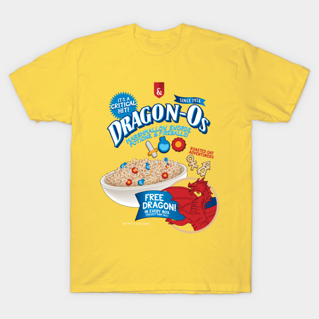 Dragon-Os Cereal Dungeons and Dragons Cereal - Dungeons And Dragons - T-Shirt