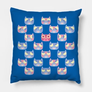 We are watching you. MEOW x4 Pillow