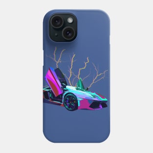 Lambo Aventador Storm Saint Blue Phone Case