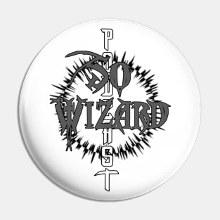 So Wizard Metal  - Hard Metal Style Soundwaves in Black Pin