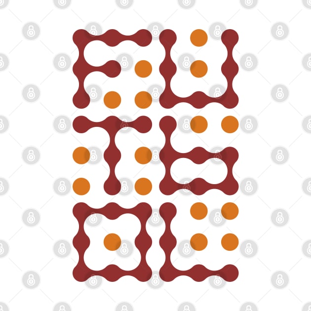 Futbol Metaballs Typography (Red Orange) by John Uttley