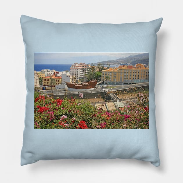 Santa Cruz de La Palma, Canary Islands, May 2022 Pillow by RedHillDigital