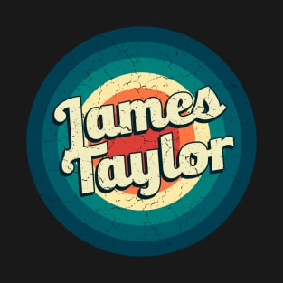 Graphic James Name Retro Vintage Circle T-Shirt