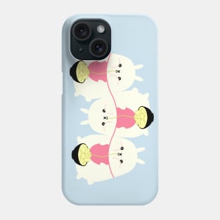 Fat bunny eating noodles pattern Phone Case