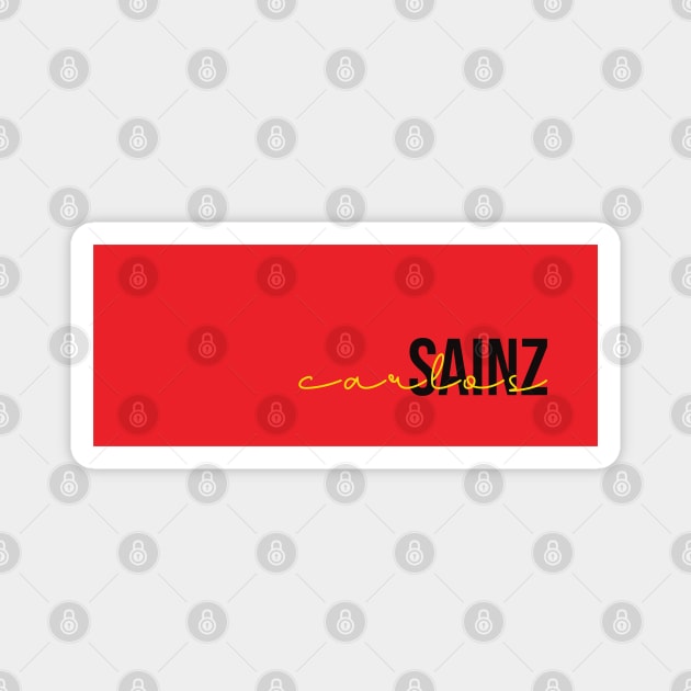 Carlos Sainz Driver Name - 2022 Season #5 Magnet by GreazyL