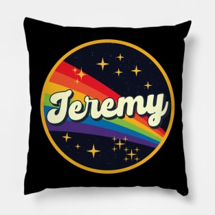 Jeremy // Rainbow In Space Vintage Style Pillow