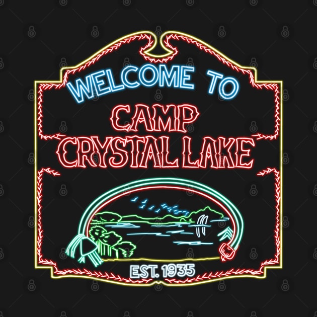 Camp Crystal Lake neon sign by AlanSchell76