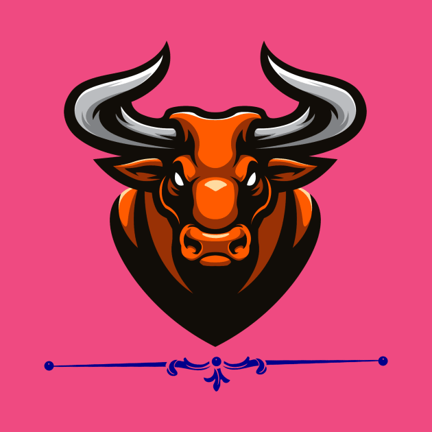 Angry Red Bull by Rivas Teepub Store