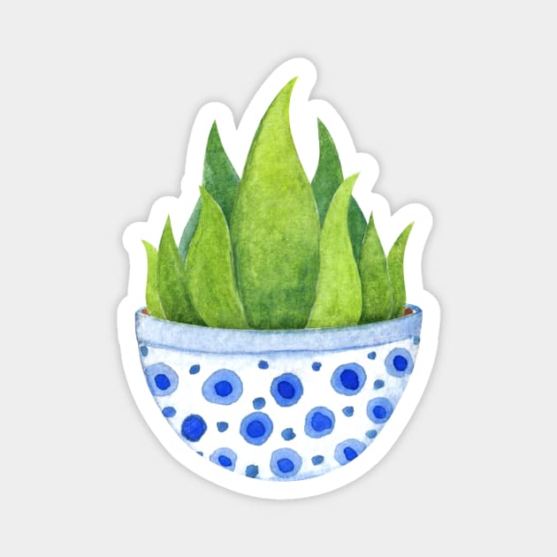 aloe vera plant Magnet by shoko