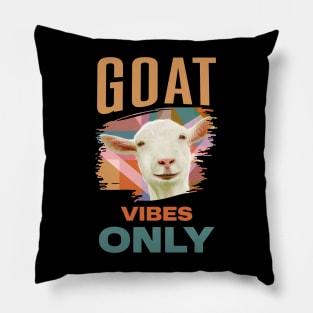 White Goat - Goat Vibes Only Pillow