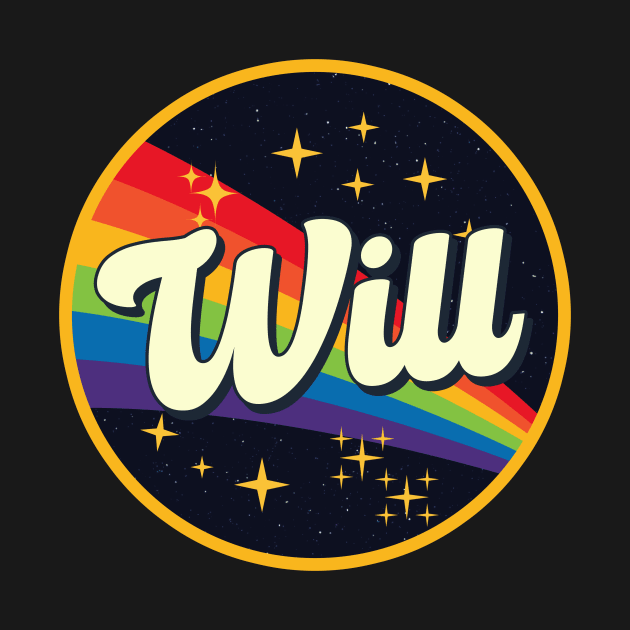 Will // Rainbow In Space Vintage Style by LMW Art