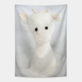 Cute giraffe photo of crochet toy Tapestry