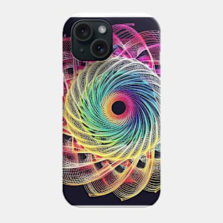 Psychedelic looking abstract illustration spirograph swirls Phone Case