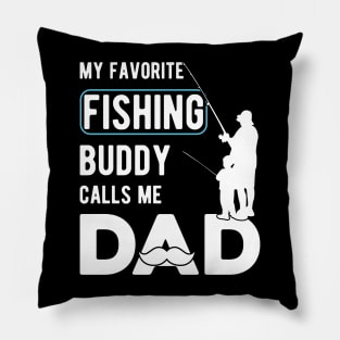 Father's Day funny Dad jokes Fishing quote Pillow