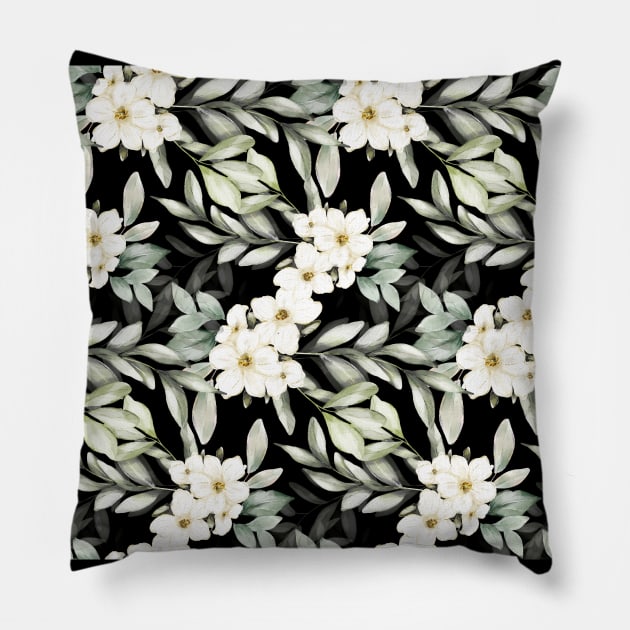 Watercolor Seamless Pattern Pillow by Eleam Junie
