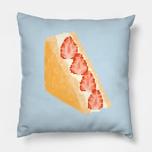 Strawberry fruit sandwich pixel art Pillow