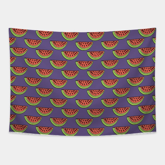 Purple Watermelon Splash! Tapestry by SWON Design