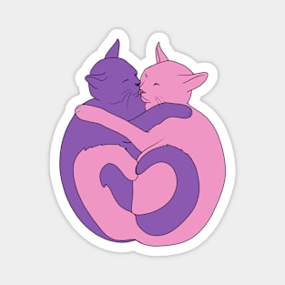 Pink and Purple Cats Magnet