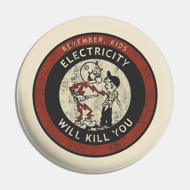 Vintage Remember Kids Electricity Pin by Th3Caser.Shop