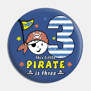 3. birtday boy - little pirate Pin