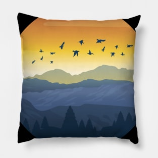 Awesome sunrise and sunset Pillow