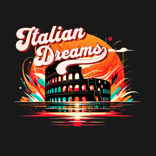 Roman Colosseum Italian Dreams Design by Miami Neon Designs