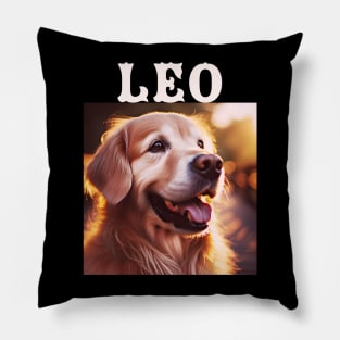 Leo, golden retriever puppy design for dog lovers Pillow