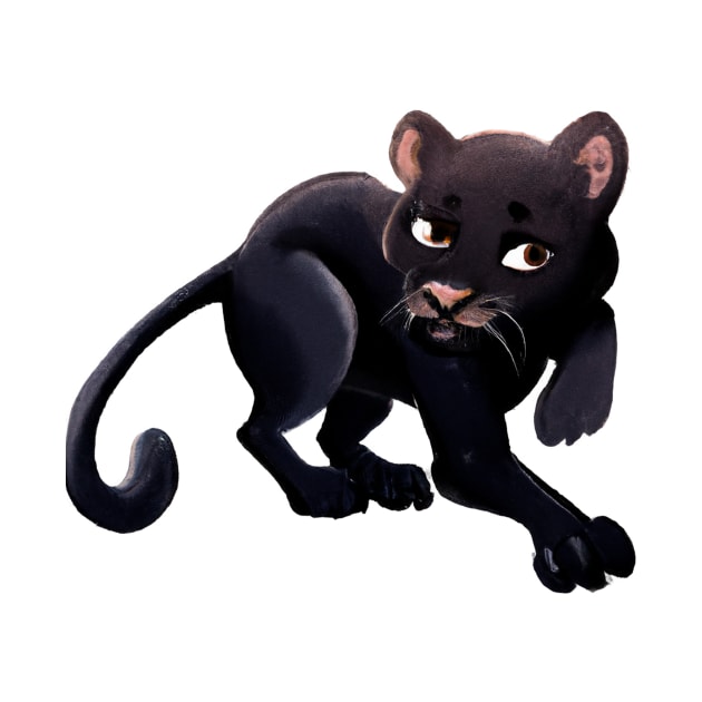 Cute Black Panther Drawing by Play Zoo