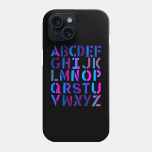 alphabet letters Phone Case