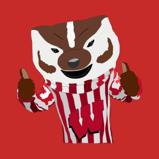 Bucky Badger Cartoon Drawing T-Shirt