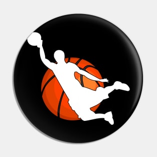 Basketball Player Slam Dunk Dunking Love Fan Sport Pin