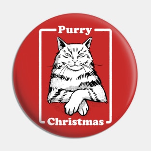 Purry Christmas Pin