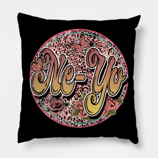 Graphic Proud NeYo Name Flower Birthday 70s 80s 90s Vintage Styles Pillow