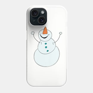 Happy Snow Day Snowman Phone Case