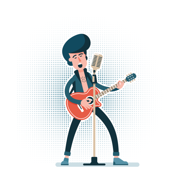 Cartoon rock guitarist by Agor2012