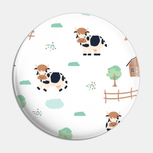 Farm cute animals pattern Pin