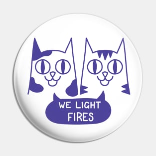 Fire kitties Pin