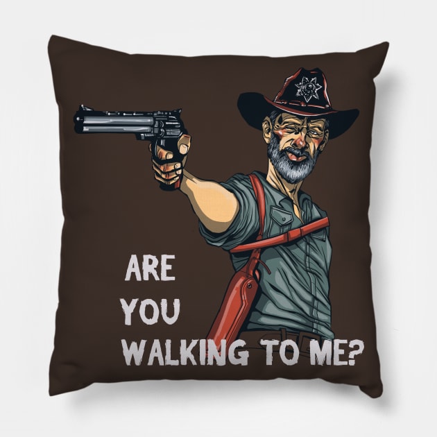 Are you walking to me? Pillow by Zascanauta