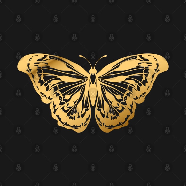 Gold Butterfly by OKUR Creative