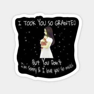 Mothers day black T-shirt Magnet