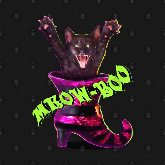 Cute Boo Cat Halloween puss in boot by SafSafStore