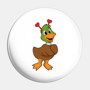 Duck with Heart Headband Pin