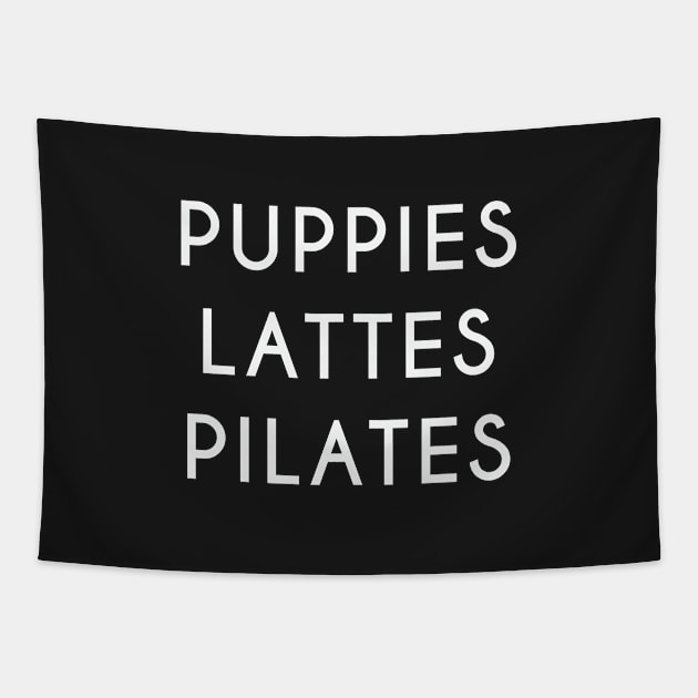 Puppies Lattes Pilates Tapestry by Venus Complete