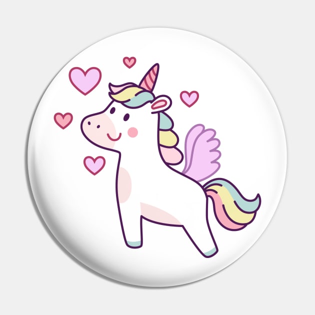 Cute Girl Unicorn Pin by Novelty-art