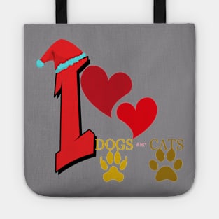 I like dogs and cats Tote