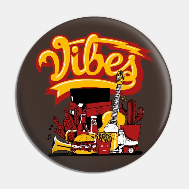 Vibes Midas Gold Sneaker Art Pin by funandgames